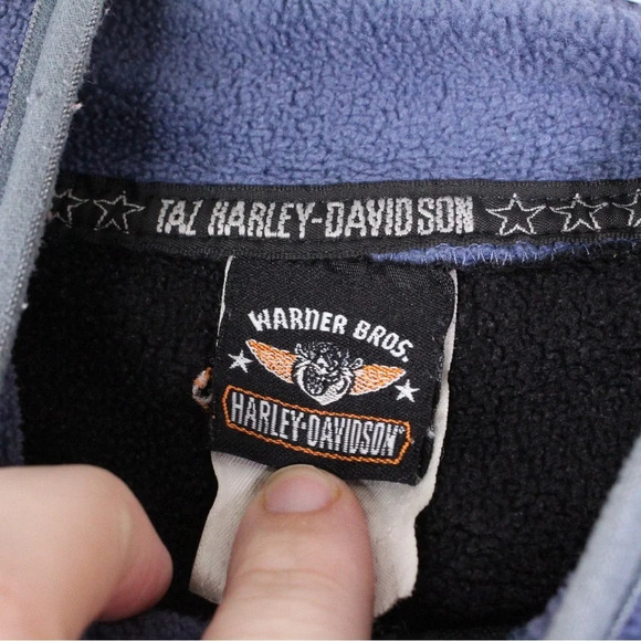 Harley Davidson-Looney Tunes Taz Tazmanian Devil Fleece Pullover - Large - Picture 5 of 11